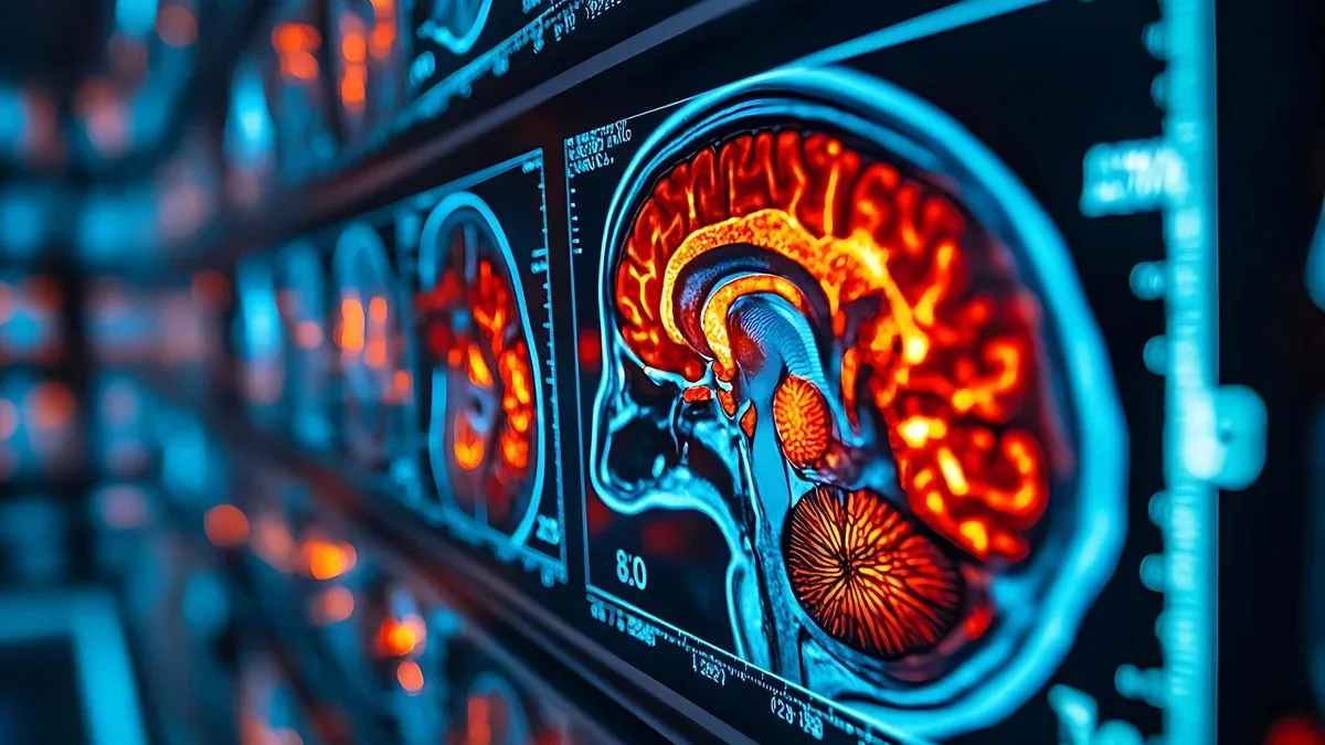 L'IRM du cerveau humain Illustration médicale