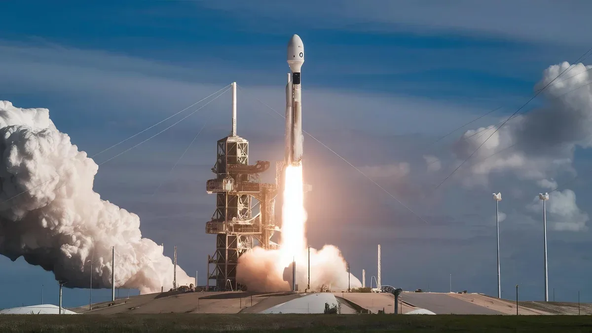 Lancement du Falcon 9 avec la charge utile de Starlink 4 au complexe de lancement 40 de la station aérienne de Cape Canaveral