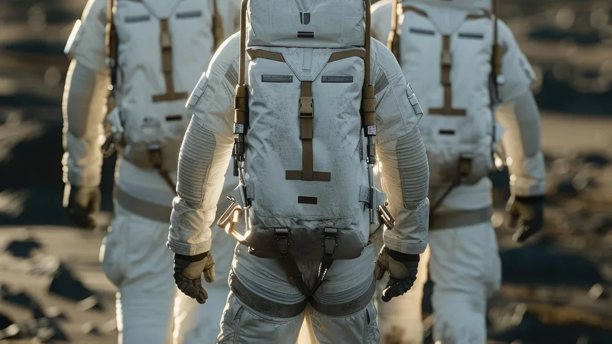 Un groupe d'astronautes marche actuellement en ligne droite.