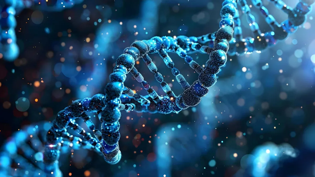 La recherche sur la composition génétique de l'ADN à double hélice du génome humain biotechnologie et ingénierie Concept Composition génétique d'ADN à deux hélices génome humain ingénierie biotechnologie